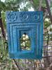 Antique Style Blue Wooden Window Frame – Handcrafted Indian Wall Hanging Decor