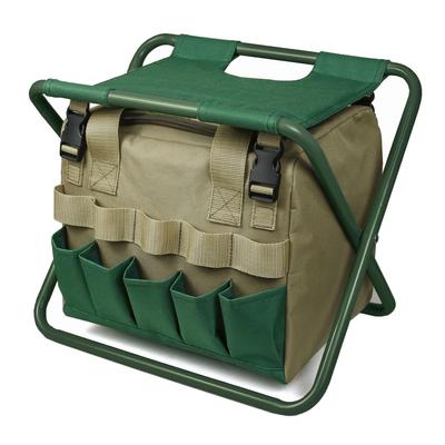Nylon Material Steel Tube Green Folded Chair