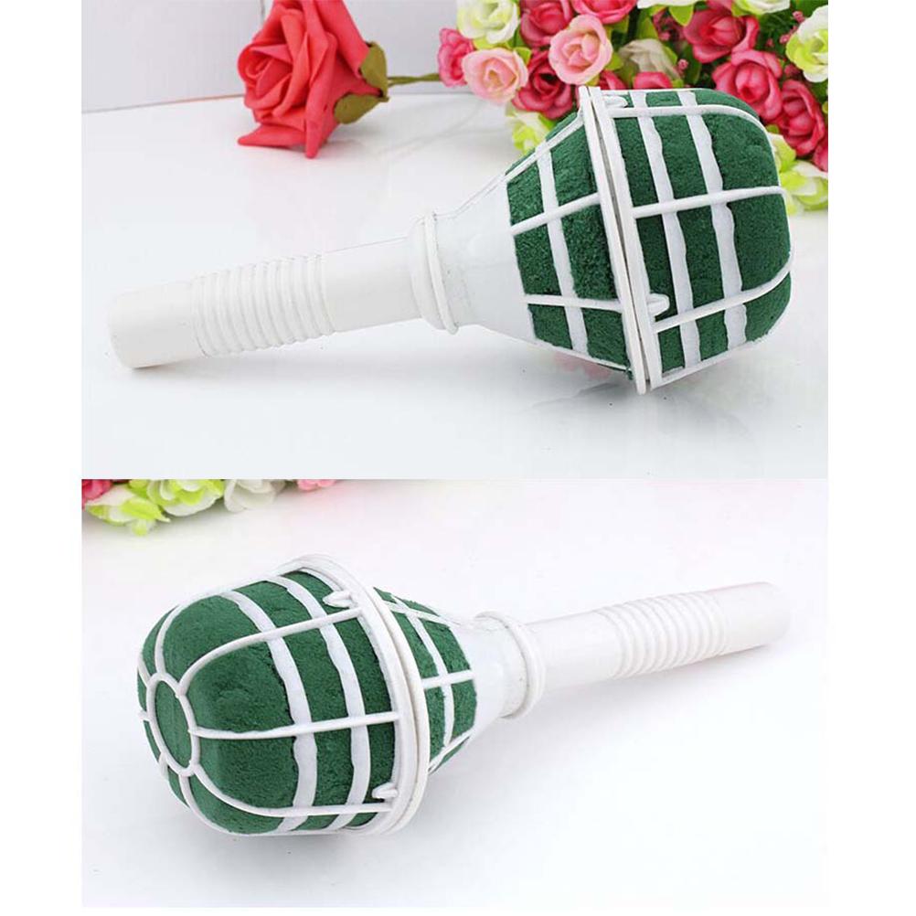 2PCS Foam Bouquet Holder Floral Plastic Handle DIY Bridal Floral Base