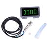 Green 4 Digit LED Motor Tachometer RPM Speed Measure Meter   NPN Hall Proximity Switch Sensor