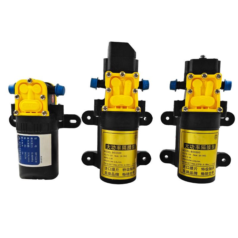12V Agricultural Electric Spray Water Pump Small High-pressure Spraying Pump Self-priming Diaphragm Pump Pesticide Water Pump
