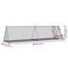 VidaXL Hutch, Rabbit Cage with Door, Chicken Coop, Outdoor Run for Ducks Small Animals, Silver Steel 3281531