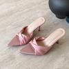 Fashion Fashion Pointed Toe Ladies High Heels Pumps Shoes Female Slides Footwear Slip On Elegant Women Thin Heels Shoes