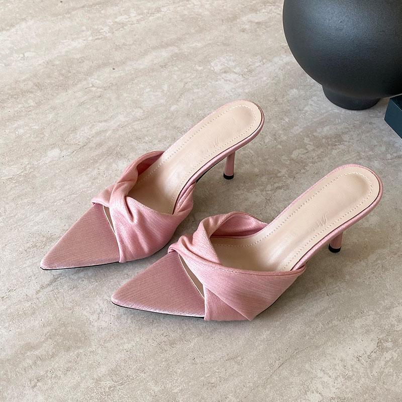 Fashion Fashion Pointed Toe Ladies High Heels Pumps Shoes Female Slides Footwear Slip On Elegant Women Thin Heels Shoes
