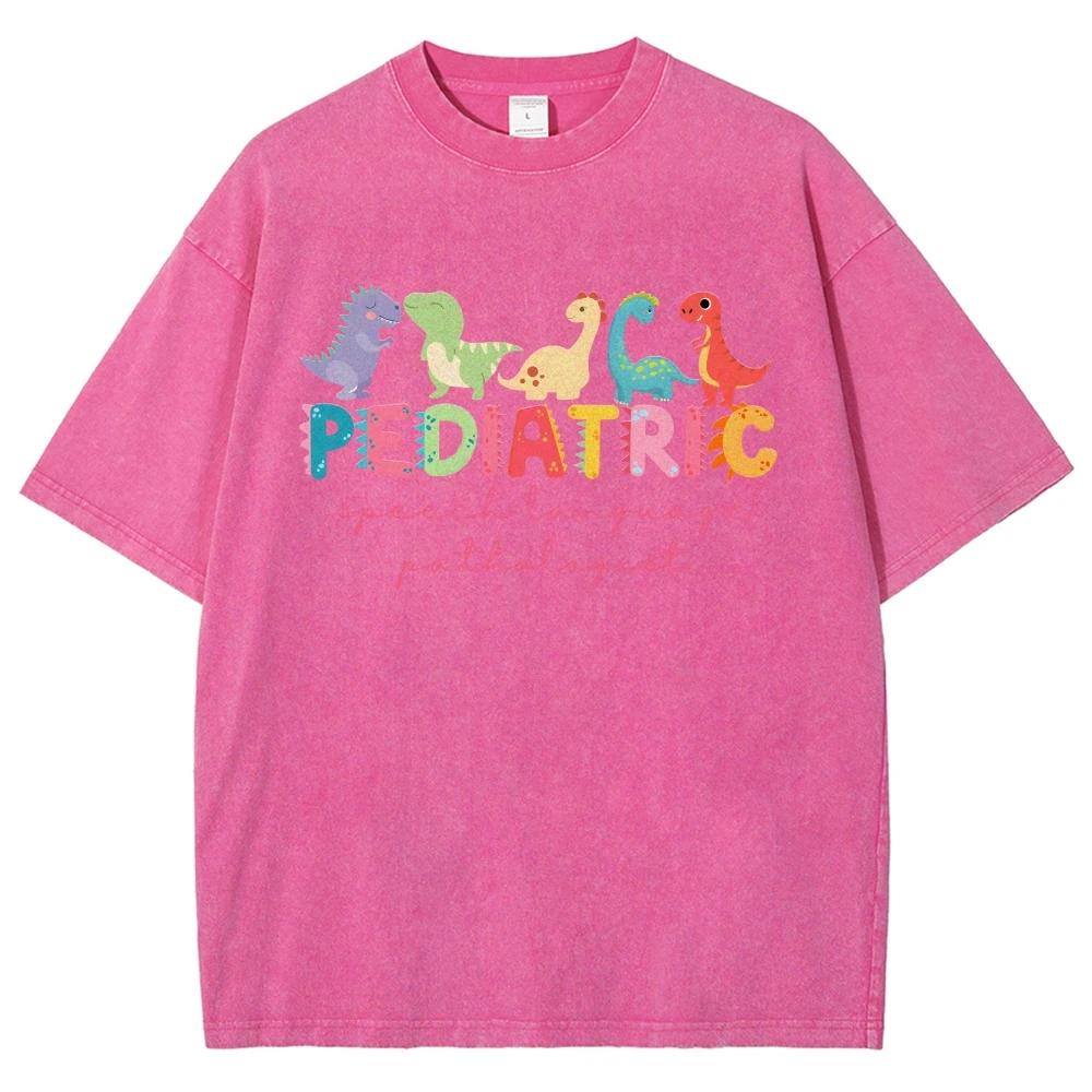 Summer Comfort Women's Wash T-Shirt Loose Oversized Cotton Short Sleeve Color Letter Print Cute Top Tee