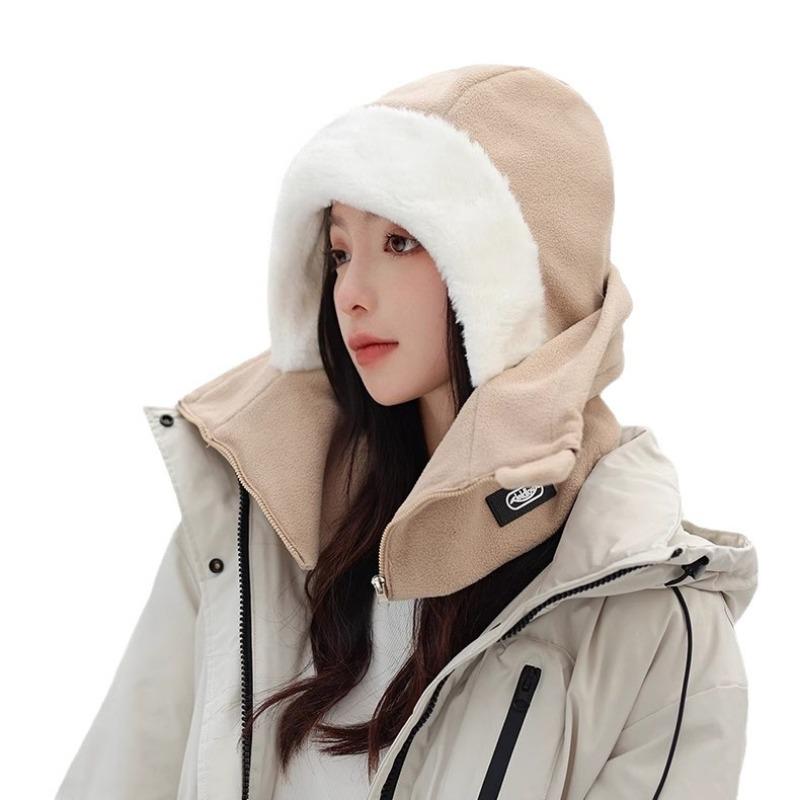 Winter warm hats for men and women riding thickened ear protectors, scarves, pullover hats, cold-proof and breathable
