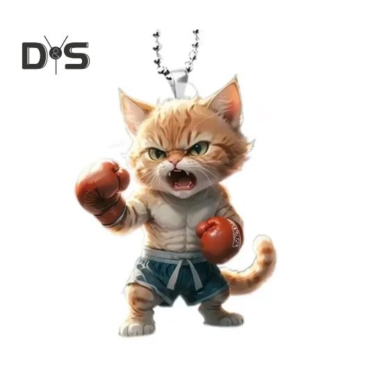 

Акриловый кулон в виде кошки с ремешком, симпатичный маленький автомобильный кулон в виде кошки, подвесное украшение для зеркала автомобиля, окон, сумок, ключей 8 cm