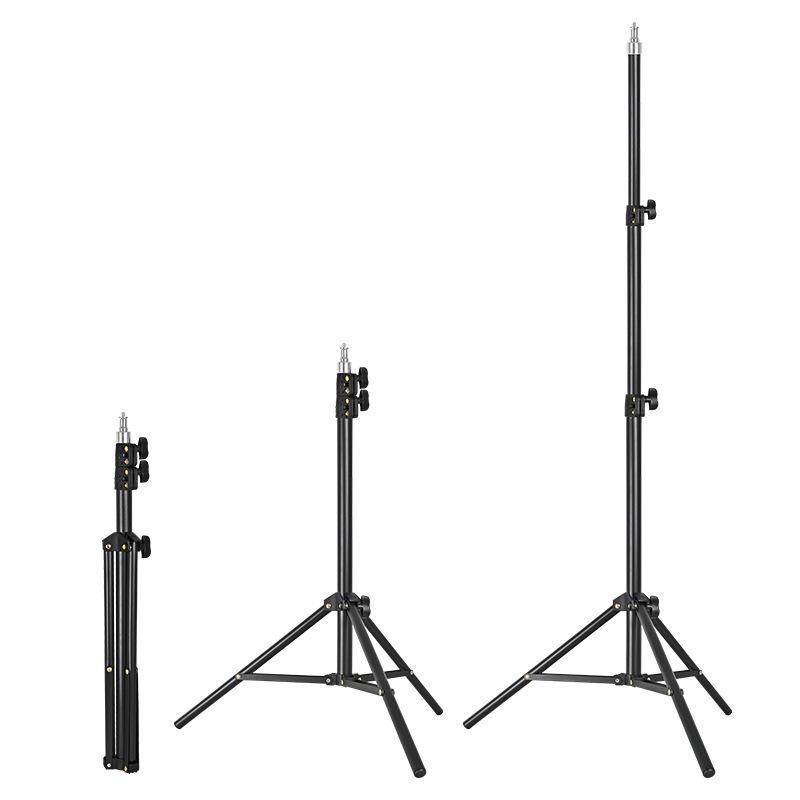 Carbon Steel Tripod Light Stand, 2.1m, Frosted Heavy-Duty for Mobile Photography