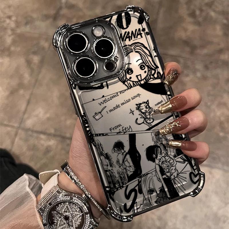 

HOT Anime Girl Nanas OsakiS Plating Phone Case For iPhone 17 17e 16 15 14 13 12 11 Pro Max X XR XSMax Mini Air Plus Anti-Fall iPhone 14 ProMax