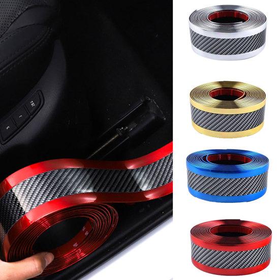 Protector de borde de tira de moldura de parachoques embellecedor de Pedal de umbral de puerta DIY de estilo de coche