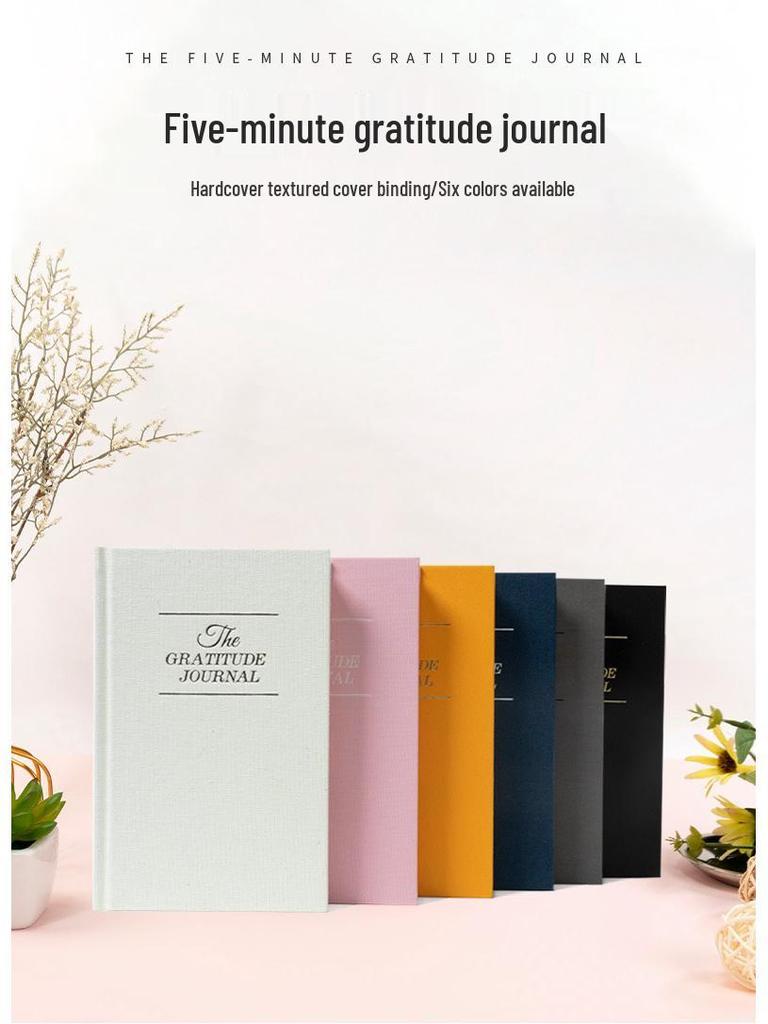 5-Minute Gratitude Journal: Hardcover Daily Agenda & Notebook