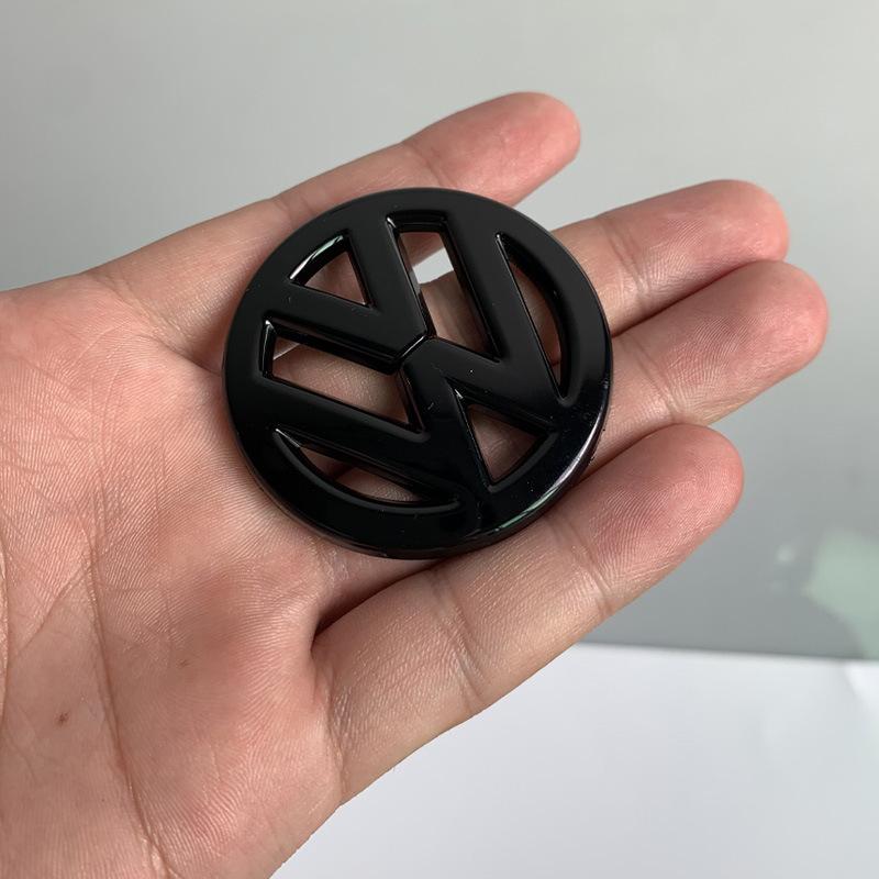 Hot Volkswagen Carbon Fiber Logo Steering Wheel Decal Sticker Golf 7 Rline Logo Accessory Black 3D Sticker Car Badge Logo