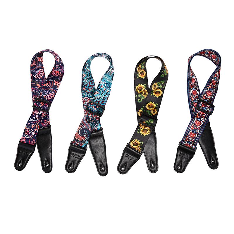 Guitar Strap Electric Guitar Acoustic Sunflower Guitar Folk Guitar Bass Strap