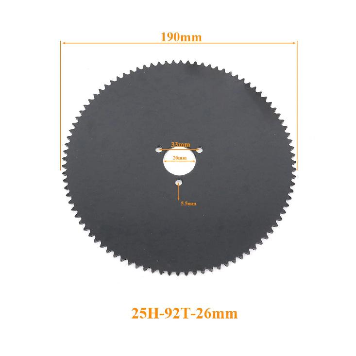 25H Sprocket 92T-26mm/74T-29mm Durable Transmission Gear for Motorcycle Scooter Bicycle 25H Drive Parts 25H 92T-26mm
