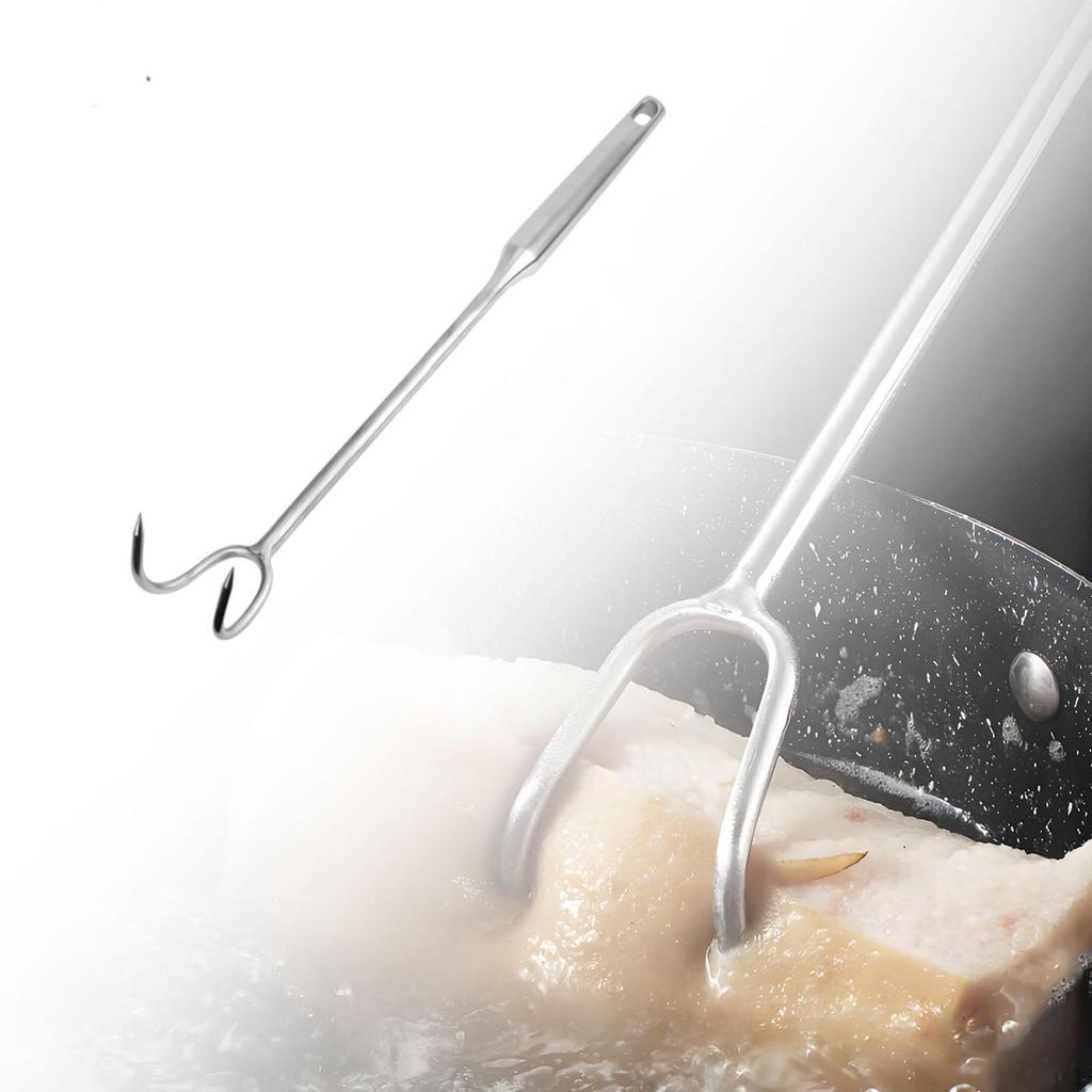 304 Stainless Steel Meat Hook, BBQ Hook,Handheld Food Turner Portable for Meats Roasted Duck Steak