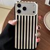 Minimalist INS Phone Case For iPhone 17 Pro Max 16 Plus 15 Pro 14 13 12 11 XR 17Air Colorful Striped Couple Cover