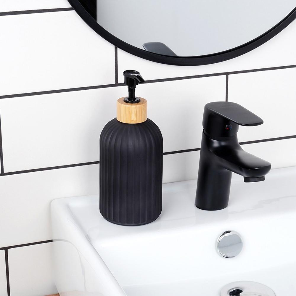 Liquid Soap Dispenser for Bathroom, Kitchen, or Dishwashing Liquid, Black