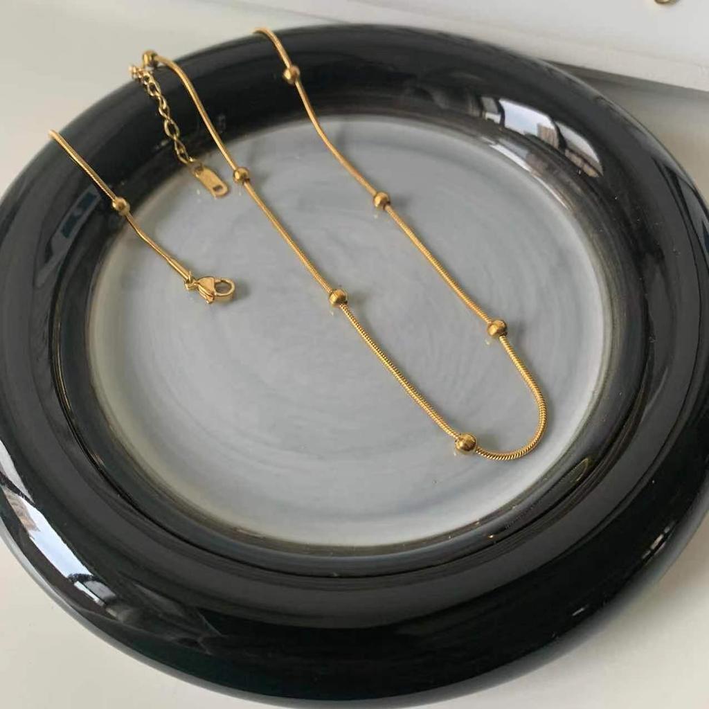 Stainless Steel Gold Plated Chain Necklaces | Dainty Figaro Link Twist Chain Chokers | Waterproof Hypoallergenic Jewelry for Wom
