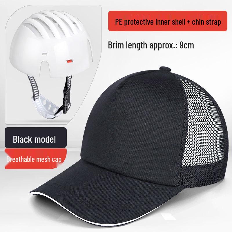 Lightweight Anti-Collision Breathable Duckbill Safety Helmet for Workshop and Worksite, Baseball Cap Style with Logo.