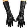38 CM Long Sheepskin Gloves Women's Fashion Color Leather Finger Gloves With Velvet Lining to Keep Warm in Autumn and Winter