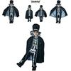 Kids Boy Skeleton Skull Ghost Cloak Halloween Cosplay Party Outfit Costume