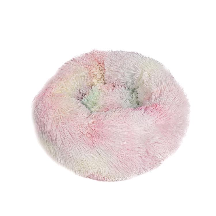 Round Plush Pet Bed: Cozy Dog & Cat Nest for Autumn/Winter