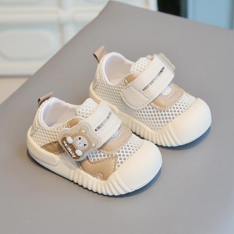 Kinder Freizeitschuhe Zehenkappe Anti-Kick Baby Lauflernschuhe Rutschfest 2025 Frühling Herbst Jungen Mädchen Laufschuhe Niedliche Bären