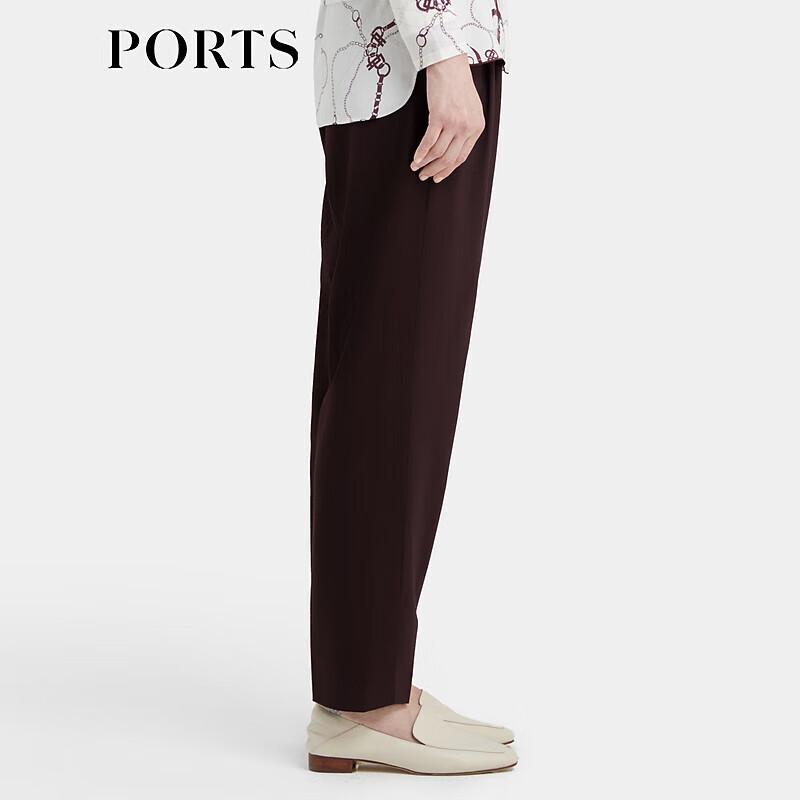 PORTS Women's Pleated Design Tapered Pants