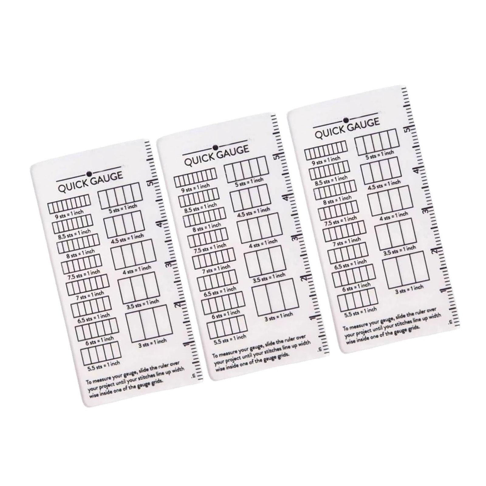 Portable Crochet Gauge Checkers Plastic Grids Ruler Instants Stitching Counter for Knitting Craft Enthusiasts 1