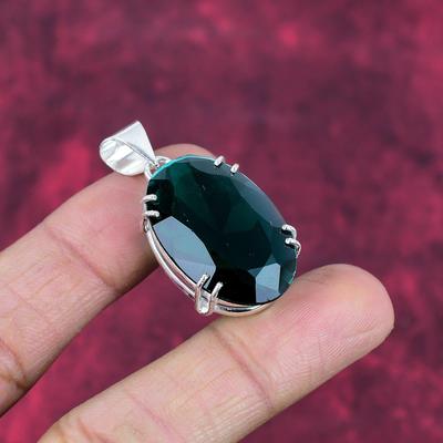 Indicolite Tourmaline Pendant, 925 Solid Sterling Silver Jewelry, Gemstone Jewelry Pendant, Handmade Wedding Gift Jewelry