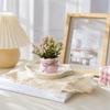 Desk Decor Mini Artificial Potted Flowers Ornaments Lifelike Simulation Plants Home Decorations Potted Plants Dining Table Decor