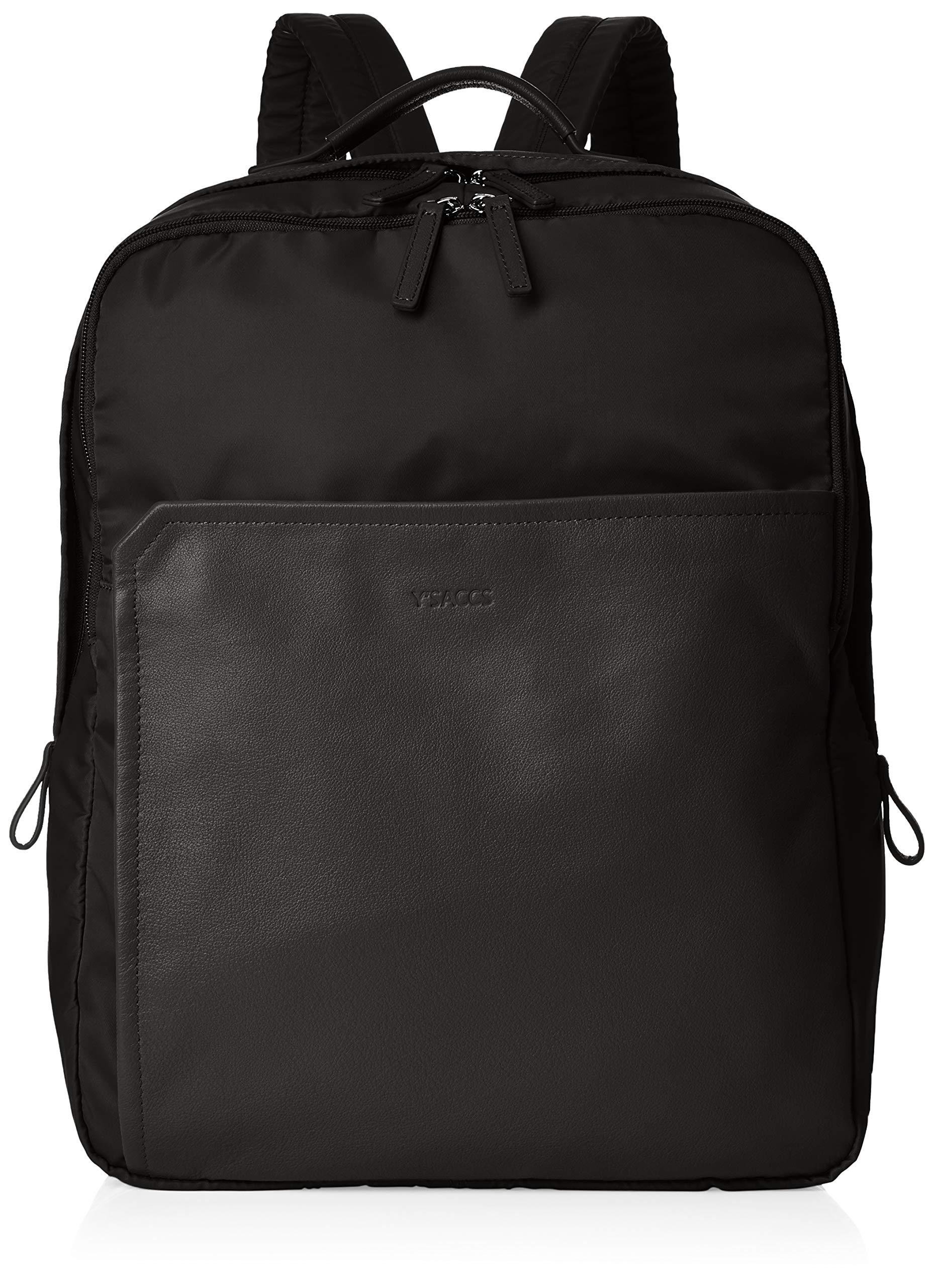 

Nylon x Leather Square Rucksack Black [Isaac] Y91-05-03