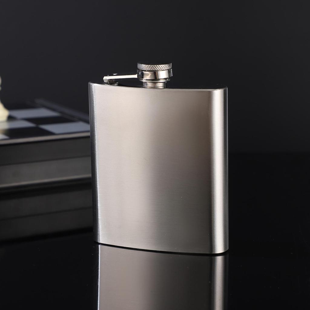Stainless Steel Portable Hip Flask (1-7oz) for Outdoor Use – Baijiu Bottle (8oz)