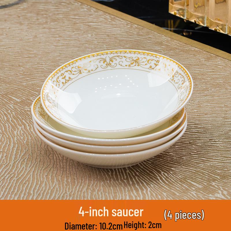 Sun Island Goldrand Bone China Tiefer Teller: Suppen-, Abendessen-, Reis- und Dessertteller - Elegantes Keramikgeschirr.