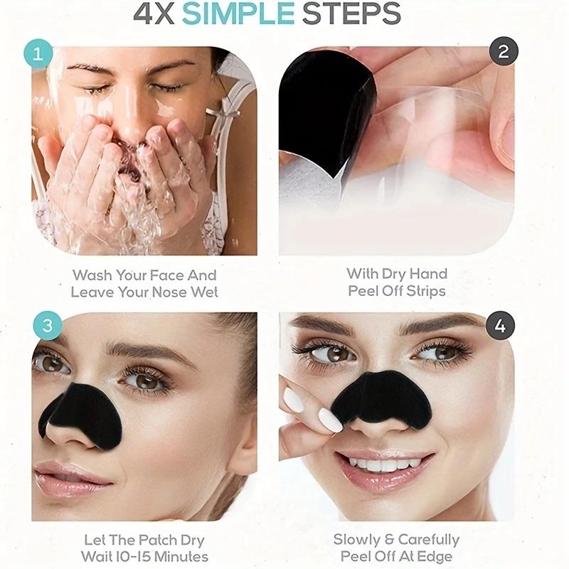 10Pcs Black Nose Stick Remove Blackheads Clean Pores Adsorb Oil And Dirt Nose Film Nose Stick