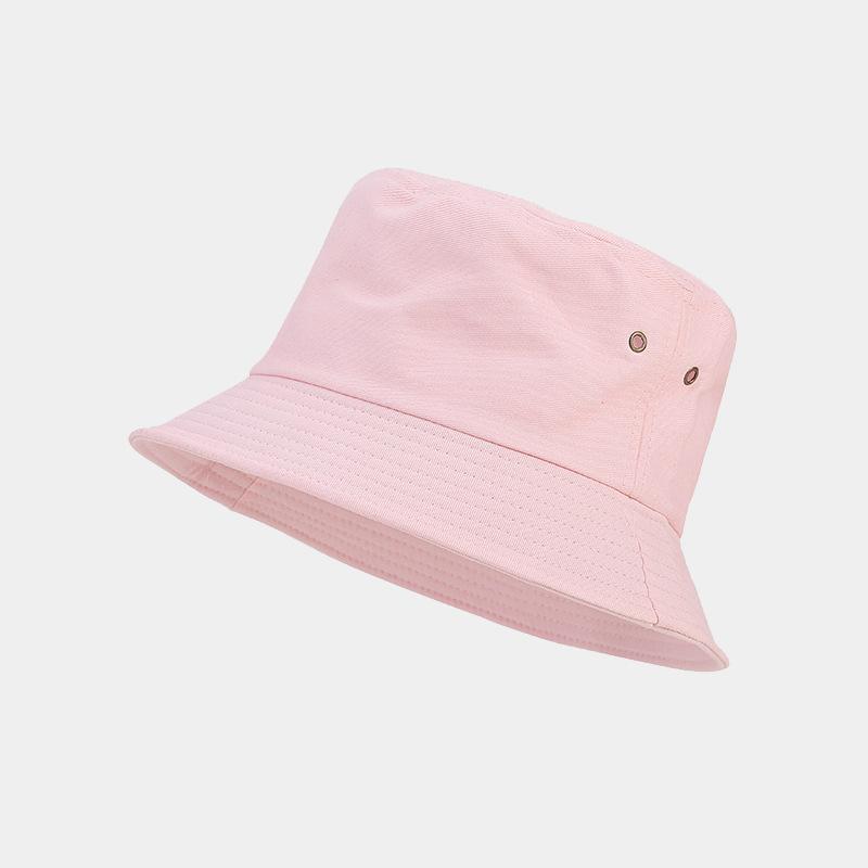 New Men's Copper Buckle Gas Eye Light Plate Bucket Hat Women's Tide Simple Solid Color Casual Basin Hat Spring and Summer Sun Hat