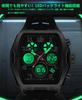 findtime Men's DigitalAnalog Watch with 3 Time Zones, Multi-Function Countdown, Stopwatch, Alarm Clock, Hourly Time Signal, Waterproof, Pilot Style,