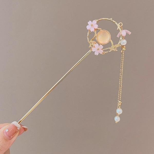 Horquilla de Flores de Lujo Ligero Para Mujer Estilo Chino Floral Mariposa Borla Palillo para el Cabello Elegante Joyería de Metal Horquilla Pinzas para el Cabello