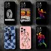 Handball Sport Weiche Handyhülle für iPhone 16 16E 17 Air 15 Pro Max 14 Plus 13 Mini 11 12 7 Schwarzes Cover Rückschale