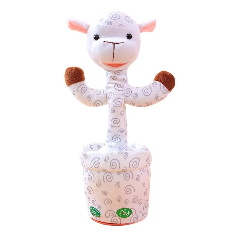 Dancing Rabbit Cow Interactive Learning Musical Speak Plush Toy Repeat Talking Plushie Gift Same Intelligent Cactus