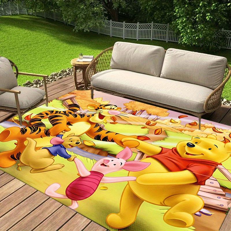 1pc Lively Winnie The Pooh and Friends Cartoon Rug Anti Slip, Non Shedding, Ideal for Living, Bedroom & Laundry Handcrafted Home Decor, Adds Vibrancy