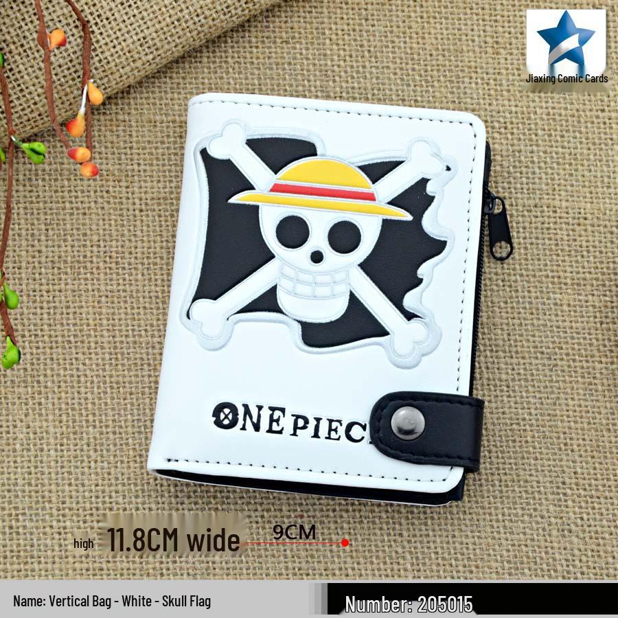 Portmonetka na monety i etui na karty zapinane na zamek błyskawiczny z motywem One Piece