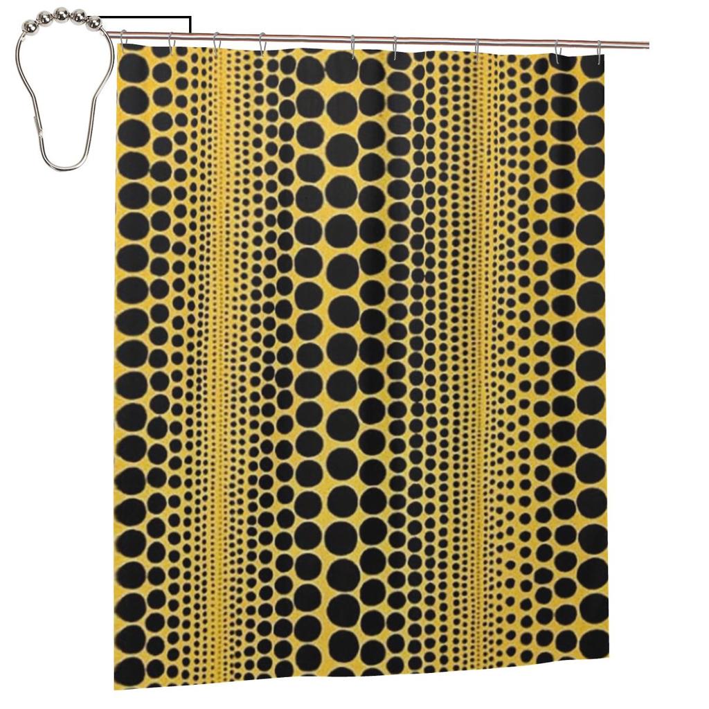Perdea de duș Abstractă cu dovlecei Yayoi Kusama Baie Poliester Impermeabilă Perdele de baie cu cârlige