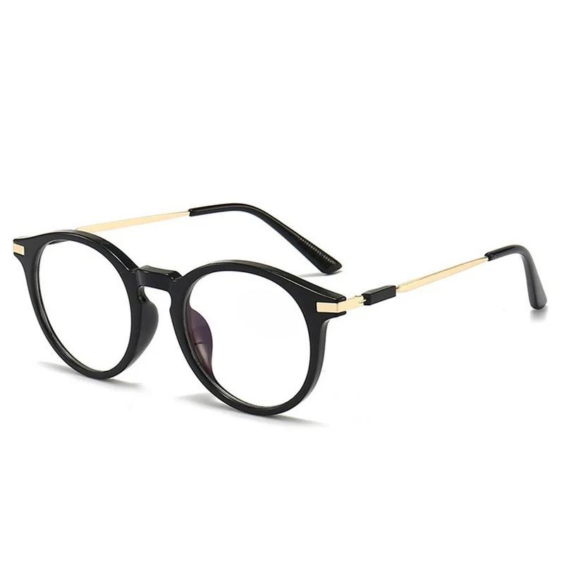 Neue Vintage-Lesebrille mit rundem Rahmen für Damen und Herren, großer Rahmen, Blaulichtfilter, Alterssichtigkeitsbrille mit transparenten farbigen Gläsern