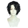 Cosplay Wig with Net, Heat Resistant, Sakusa Masaomi Style, Black Wig