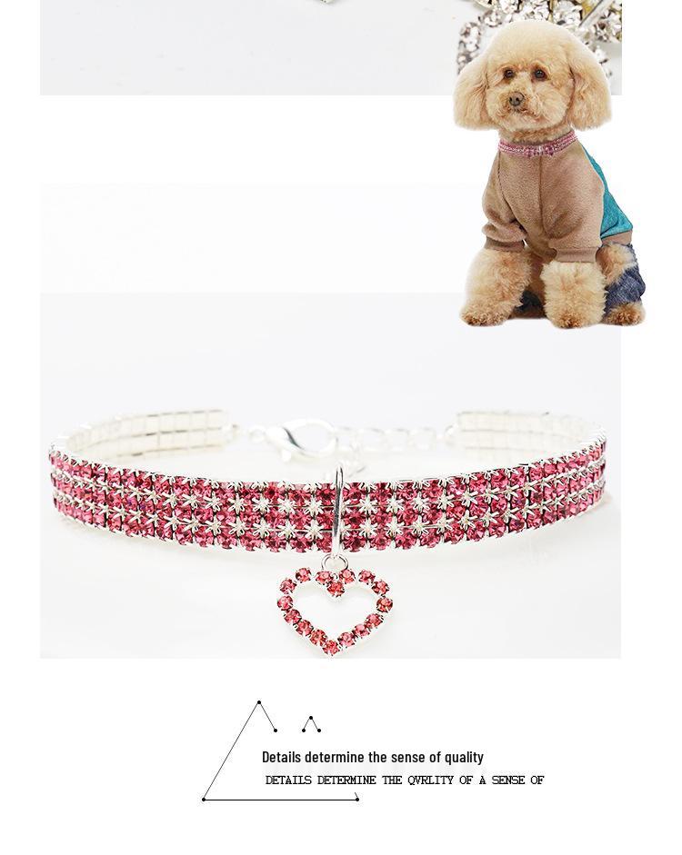 Elastic Heart Pet Collar - Cat & Dog Accessories