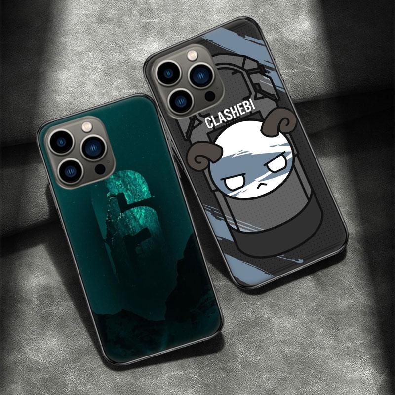 Game Rainbow S-Six S-Siege Phone Case For Iphone 16 15 Plus 13 12 Mini 17Air 16E 11 14 Pro 17 Pro Max Cover Shell Coque Soft Cle