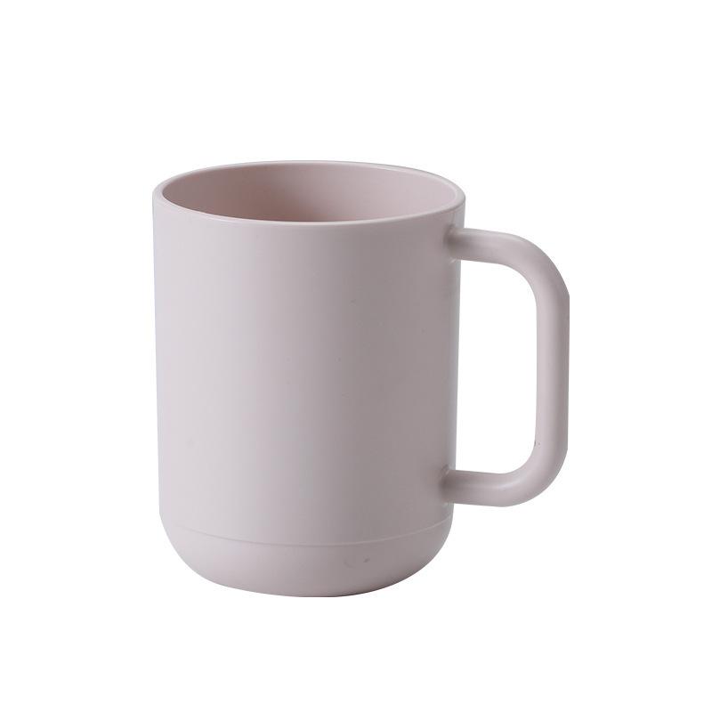 Large Capacity Plastic Toothbrush Holder Cup With Handle Modern Bathroom Mouthwash Cup For Home Hotel Travel Dormitory