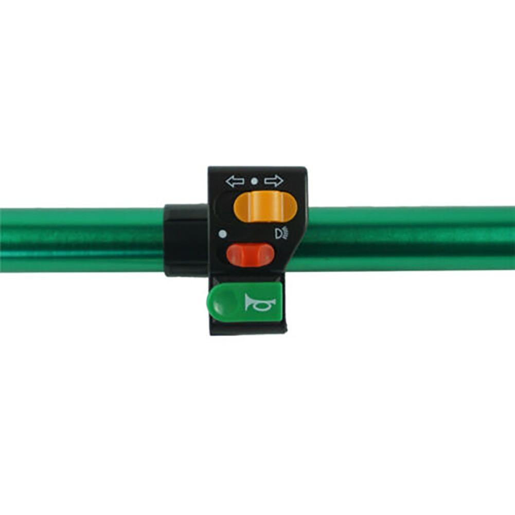 22mm Motorcycle Switch Accessories Black Button DC 12V