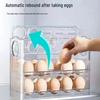 Three-Layer Flip-Up Egg Storage Box for Refrigerator - Fresh-Keeping Kitchen Organizer